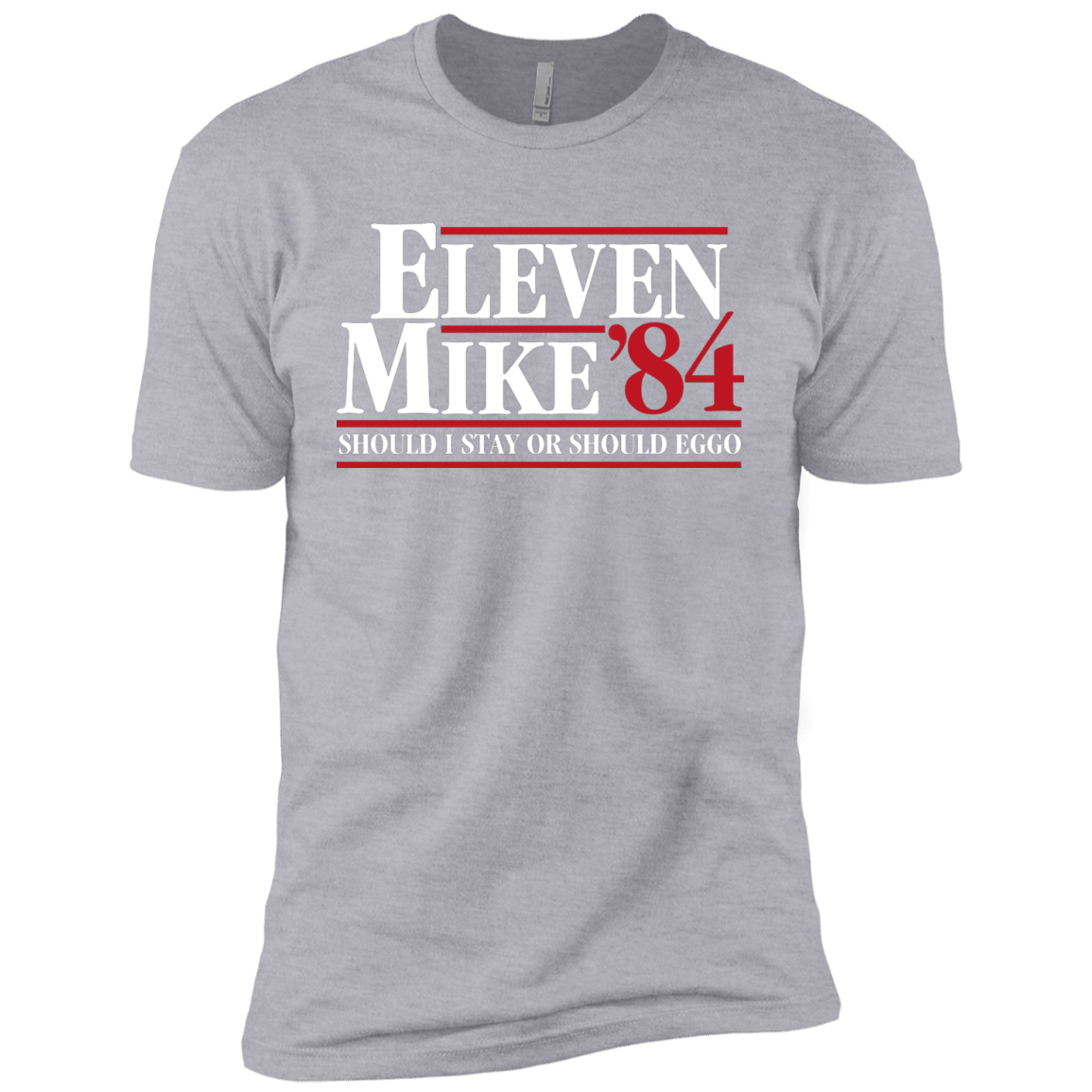 T-Shirts Heather Grey / YXS Eleven Mike 84 - Should I Stay or Should Eggo Boys Premium T-Shirt