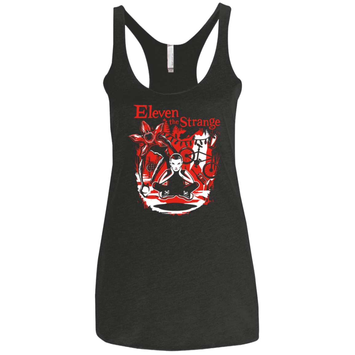 T-Shirts Vintage Black / X-Small Eleven The Strange Women's Triblend Racerback Tank