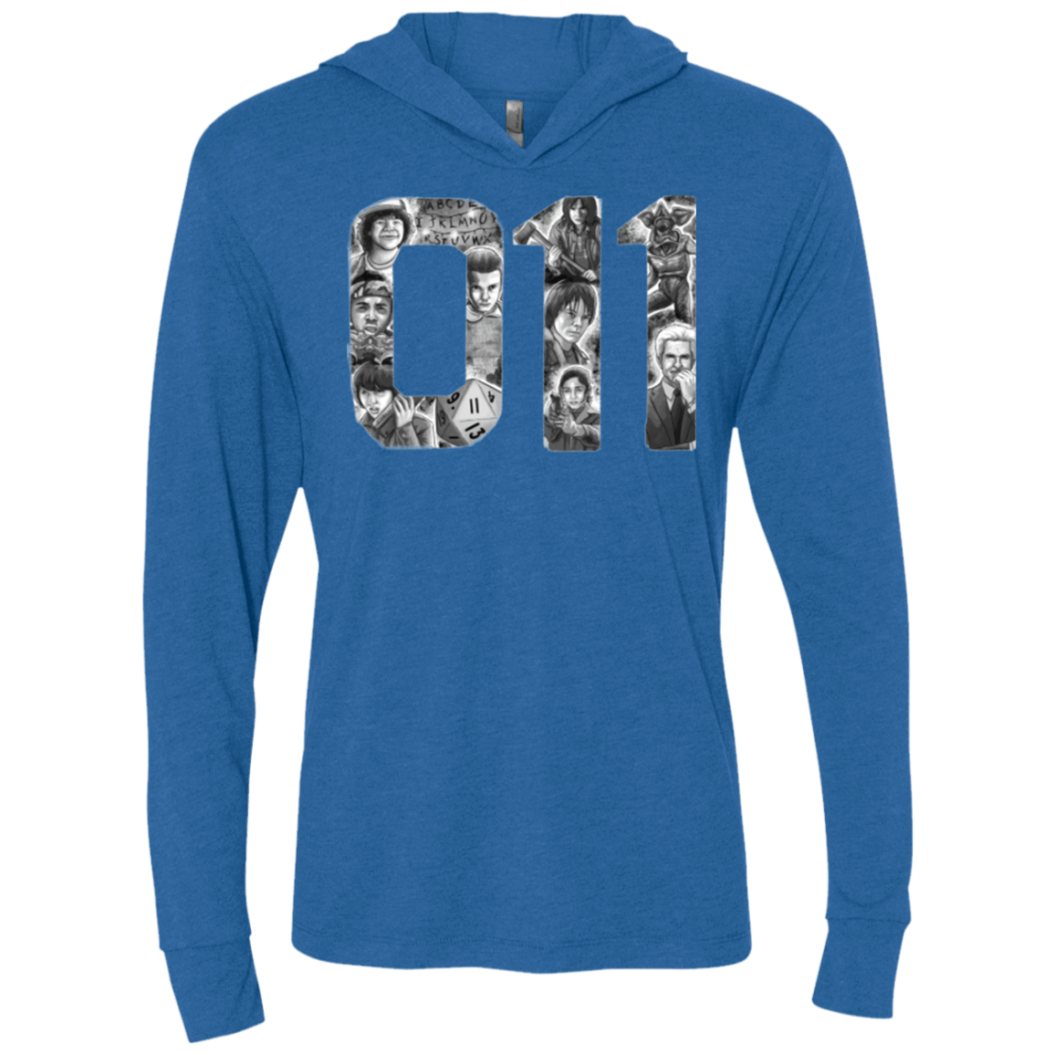 T-Shirts Vintage Royal / X-Small Eleven Triblend Long Sleeve Hoodie Tee