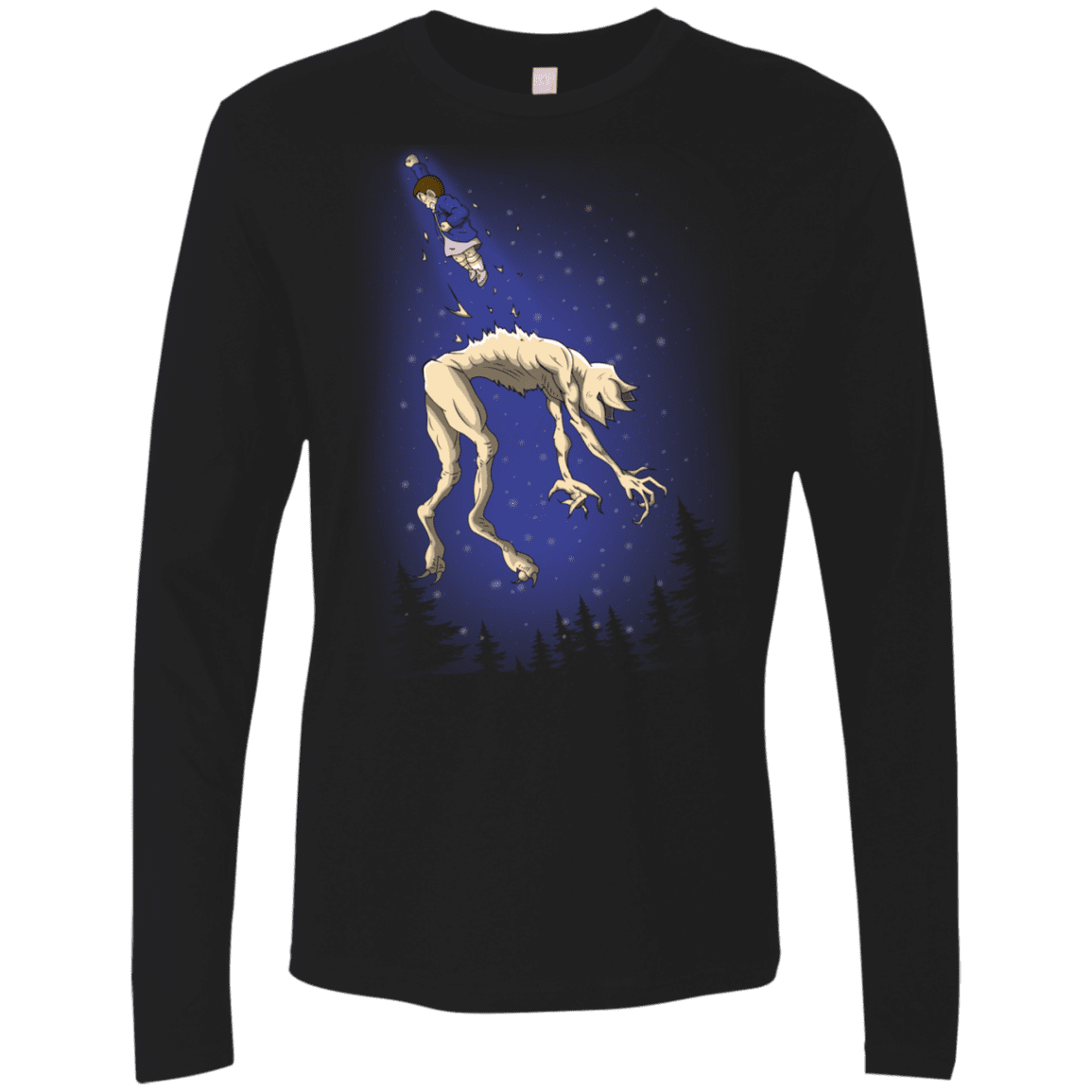 T-Shirts Black / S Eleven vs Demogorgon Men's Premium Long Sleeve