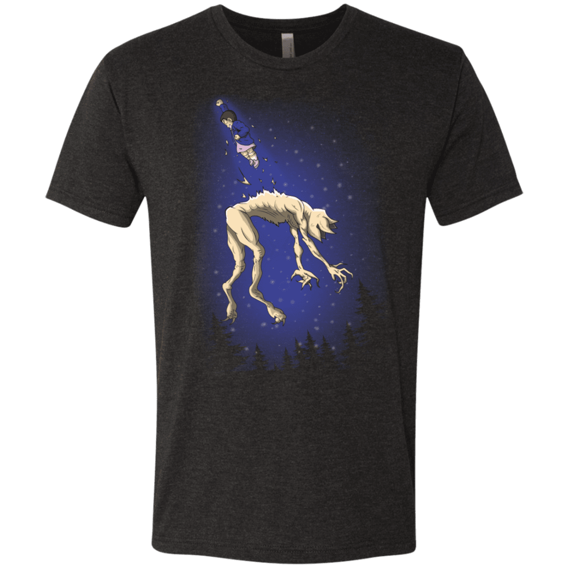 T-Shirts Vintage Black / S Eleven vs Demogorgon Men's Triblend T-Shirt