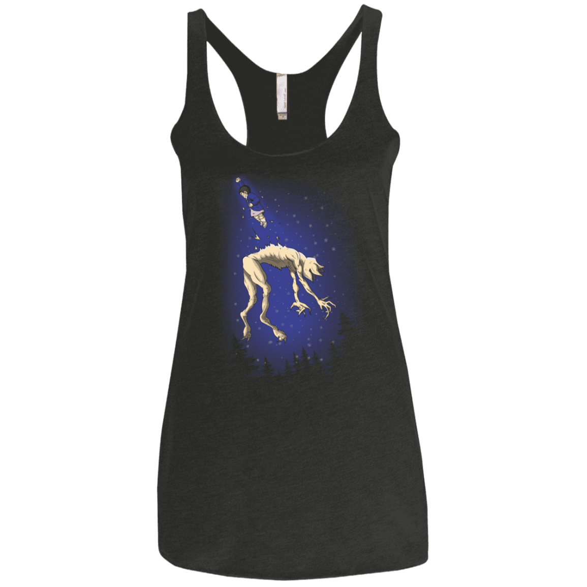 T-Shirts Vintage Black / X-Small Eleven vs Demogorgon Women's Triblend Racerback Tank