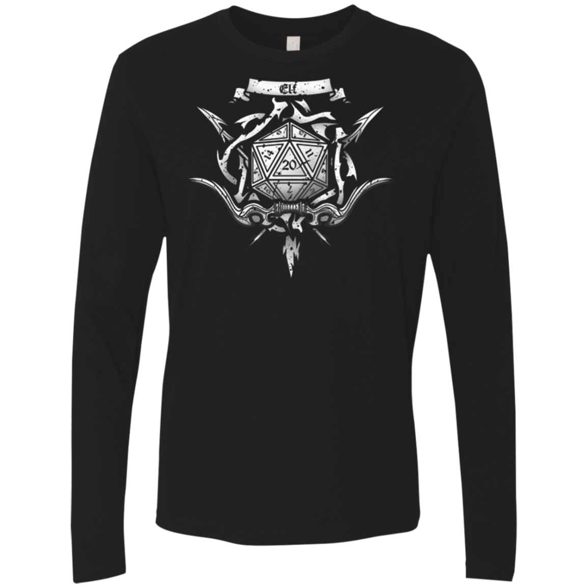 T-Shirts Black / Small Elf Crest Men's Premium Long Sleeve