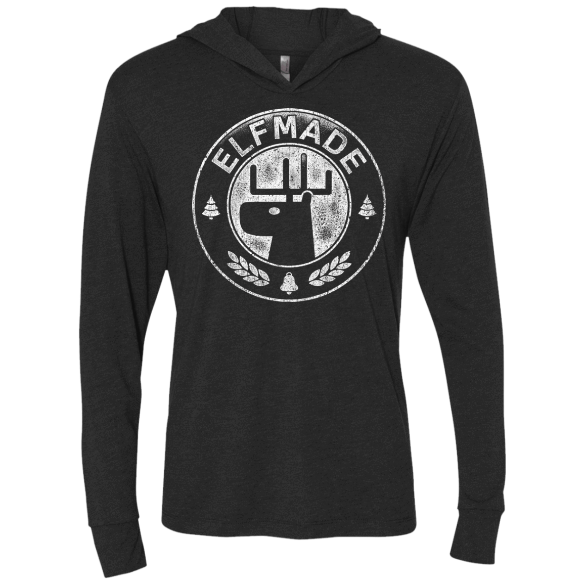 T-Shirts Vintage Black / X-Small Elf Made Triblend Long Sleeve Hoodie Tee