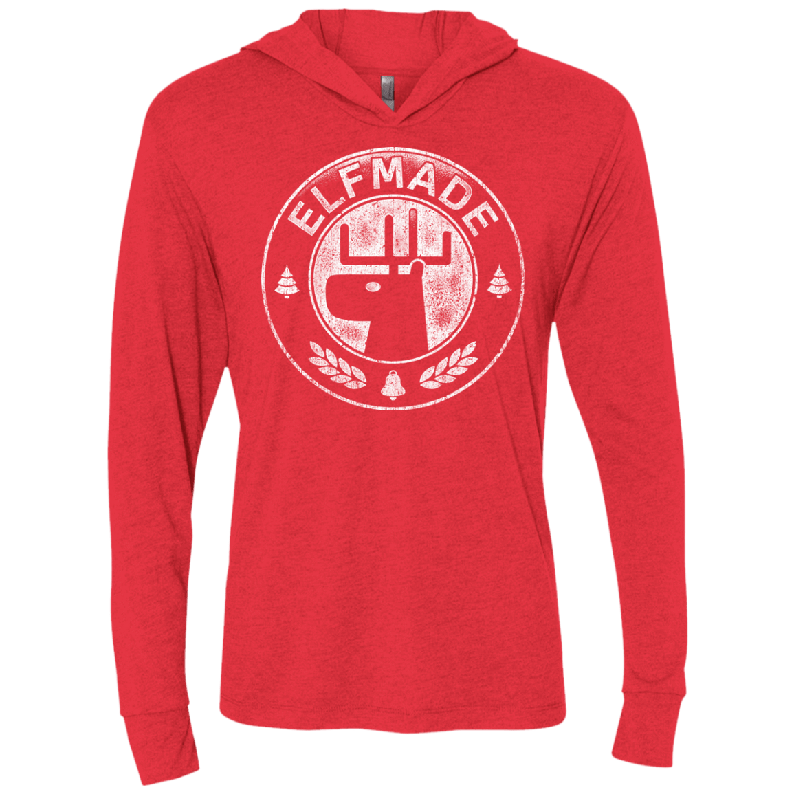 T-Shirts Vintage Red / X-Small Elf Made Triblend Long Sleeve Hoodie Tee