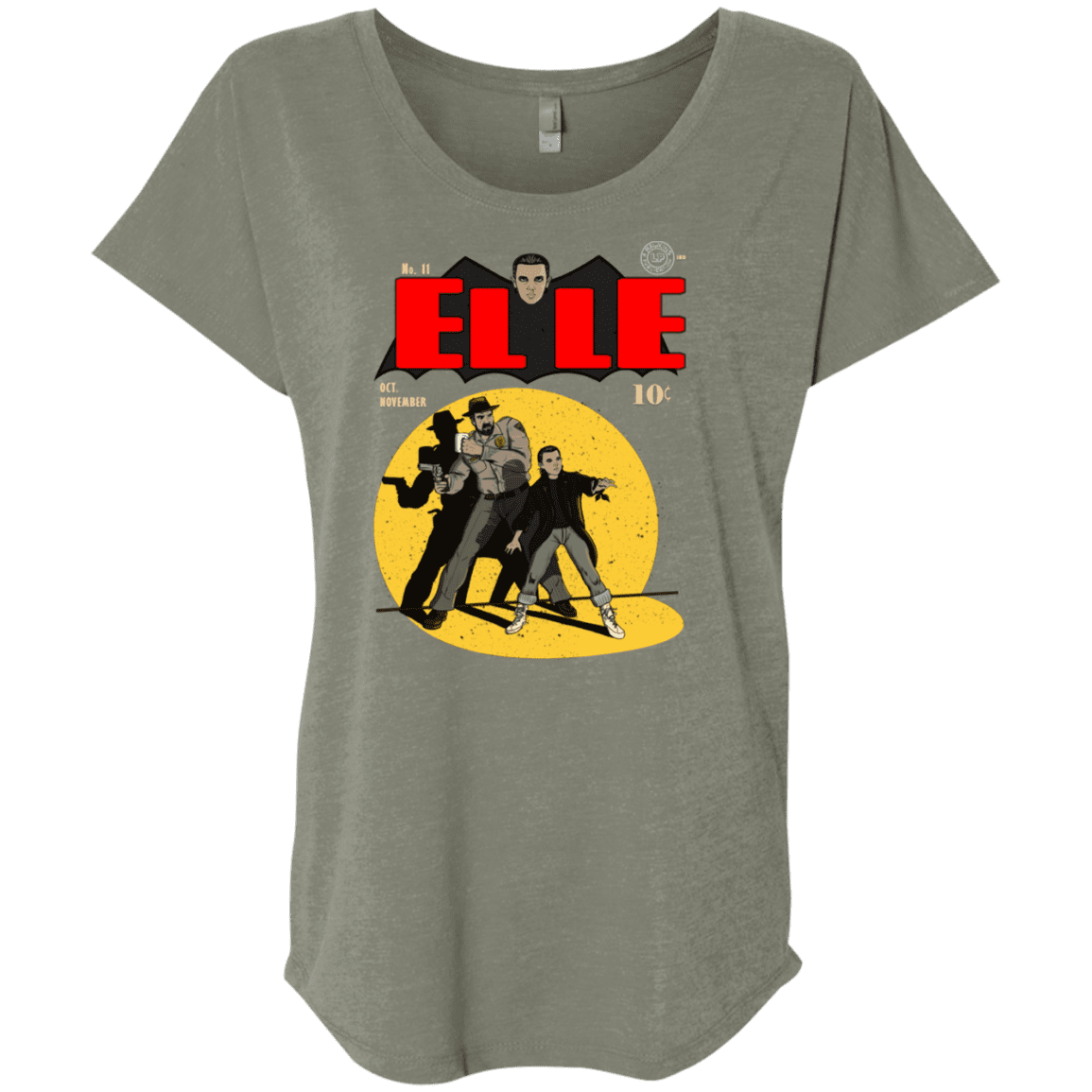 T-Shirts Venetian Grey / X-Small Elle N11 Triblend Dolman Sleeve