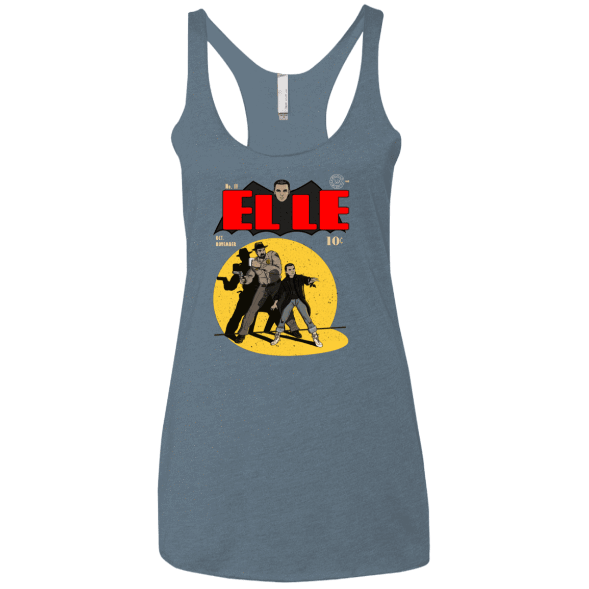 T-Shirts Indigo / X-Small Elle N11 Women's Triblend Racerback Tank