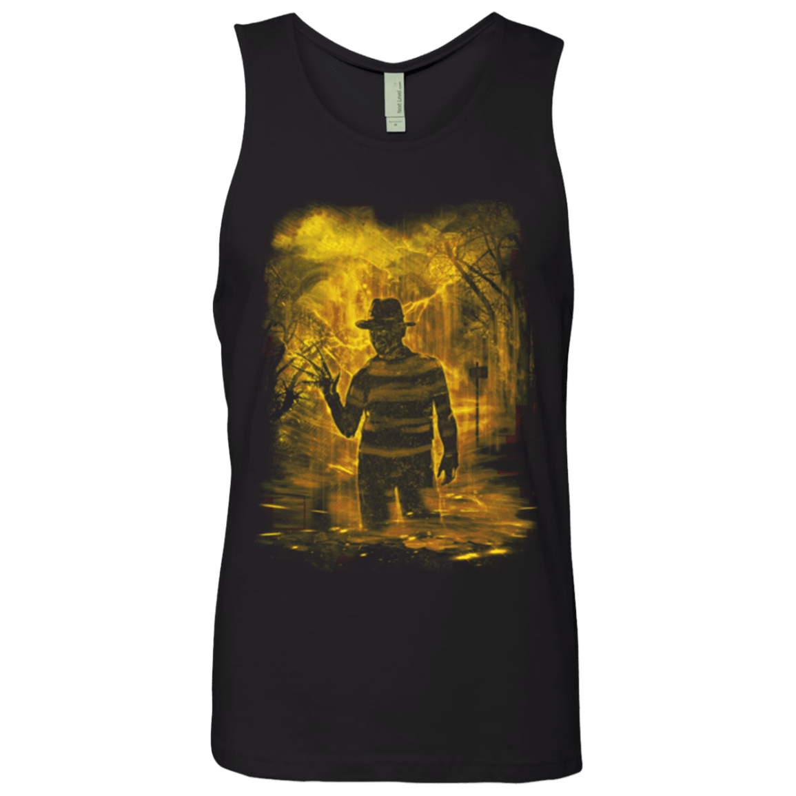 T-Shirts Black / Small Elm Street Storm Orange Men's Premium Tank Top