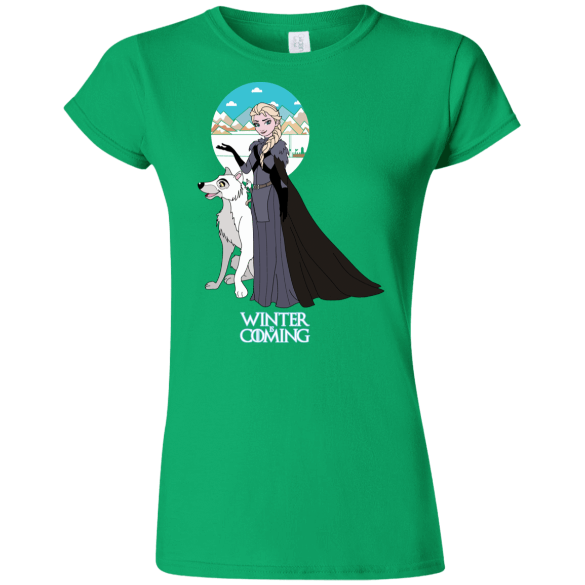 T-Shirts Irish Green / S Elsa is Coming Junior Slimmer-Fit T-Shirt
