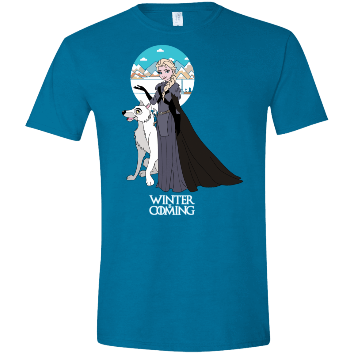 T-Shirts Antique Sapphire / S Elsa is Coming Men's Semi-Fitted Softstyle