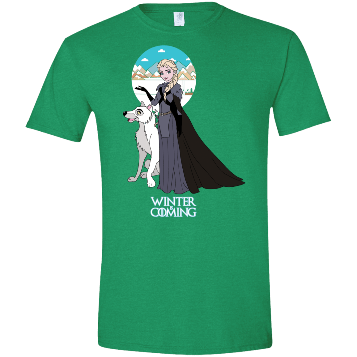 T-Shirts Heather Irish Green / S Elsa is Coming Men's Semi-Fitted Softstyle