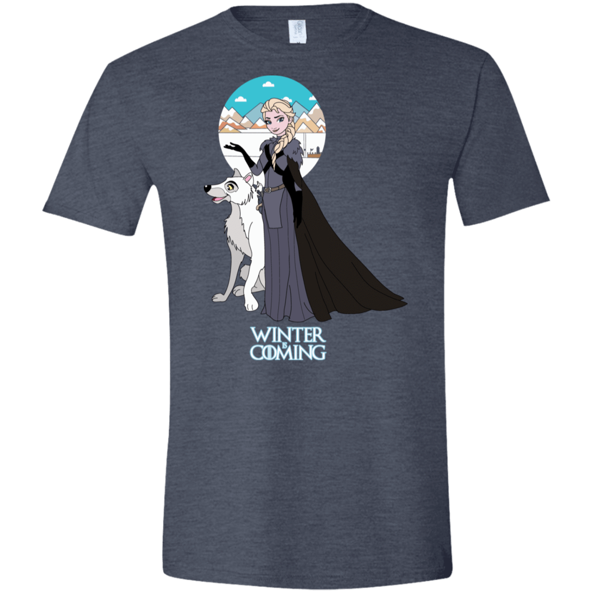 T-Shirts Heather Navy / S Elsa is Coming Men's Semi-Fitted Softstyle