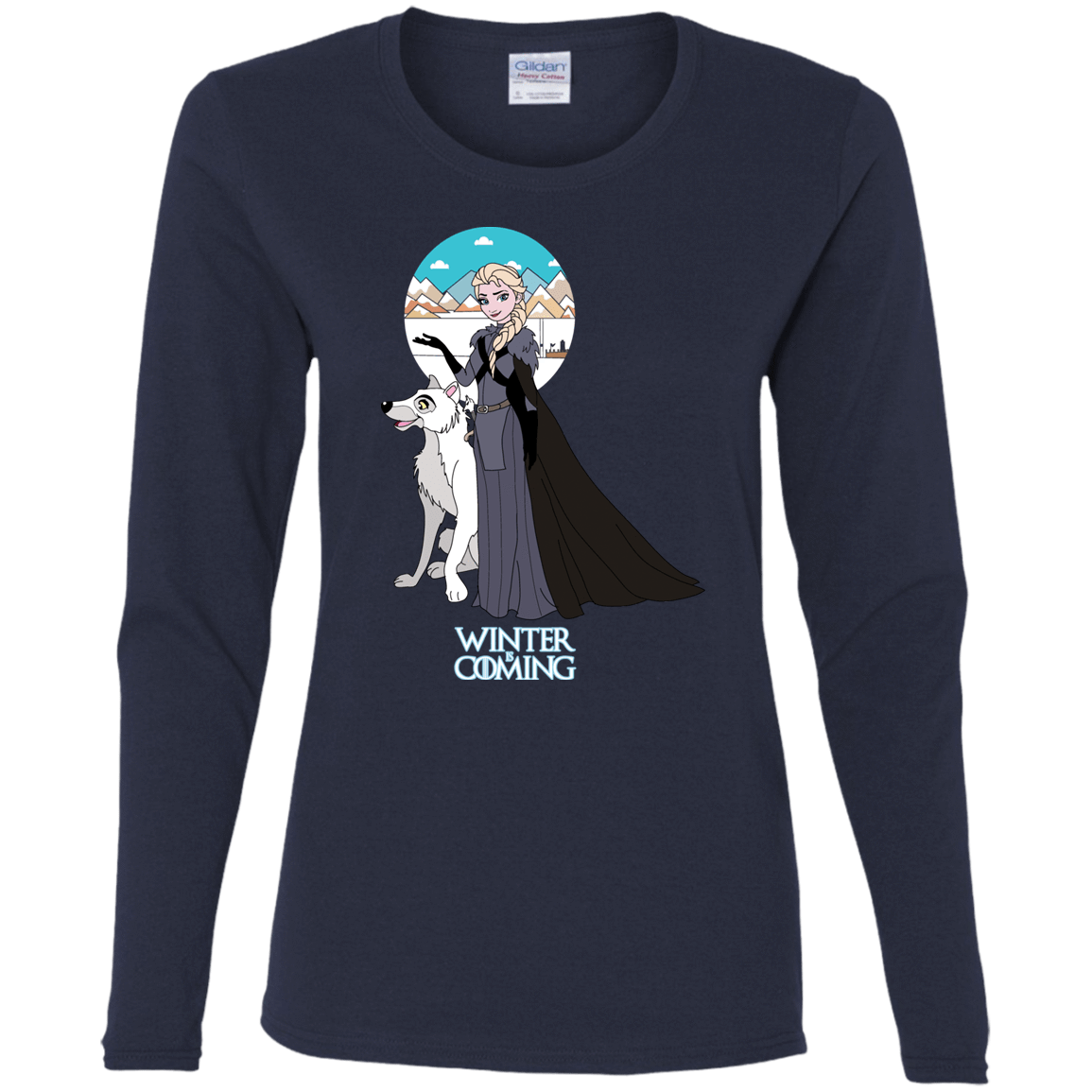 T-Shirts Navy / S Elsa is Coming Women's Long Sleeve T-Shirt