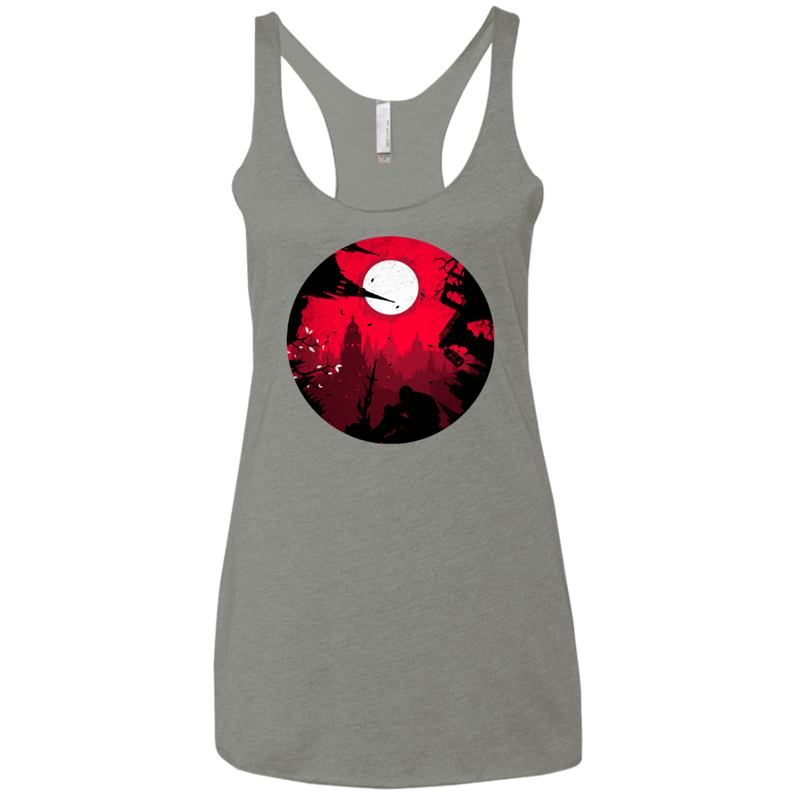 T-Shirts Venetian Grey / X-Small Embrace the Darkness Women's Triblend Racerback Tank
