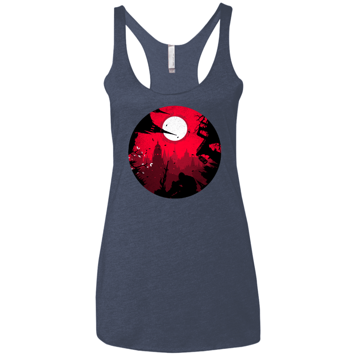 T-Shirts Vintage Navy / X-Small Embrace the Darkness Women's Triblend Racerback Tank