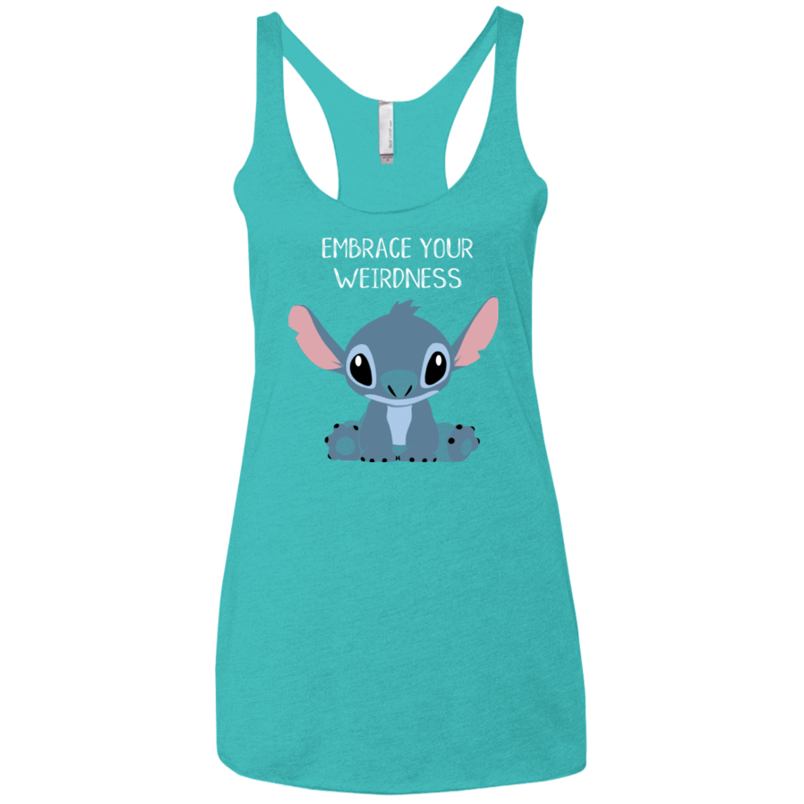 T-Shirts Tahiti Blue / X-Small Embrace your weirdness Women's Triblend Racerback Tank