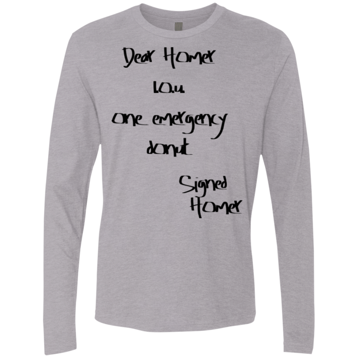 T-Shirts Heather Grey / S Emergency Donut Men's Premium Long Sleeve
