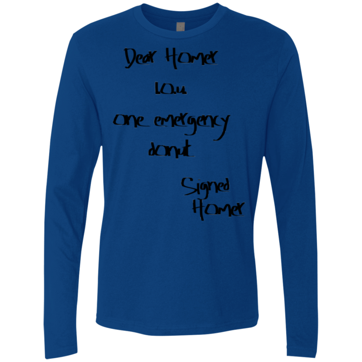 T-Shirts Royal / S Emergency Donut Men's Premium Long Sleeve