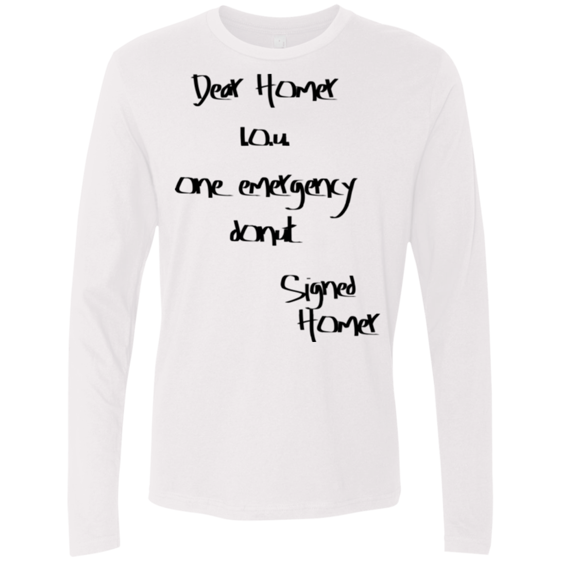 T-Shirts White / S Emergency Donut Men's Premium Long Sleeve