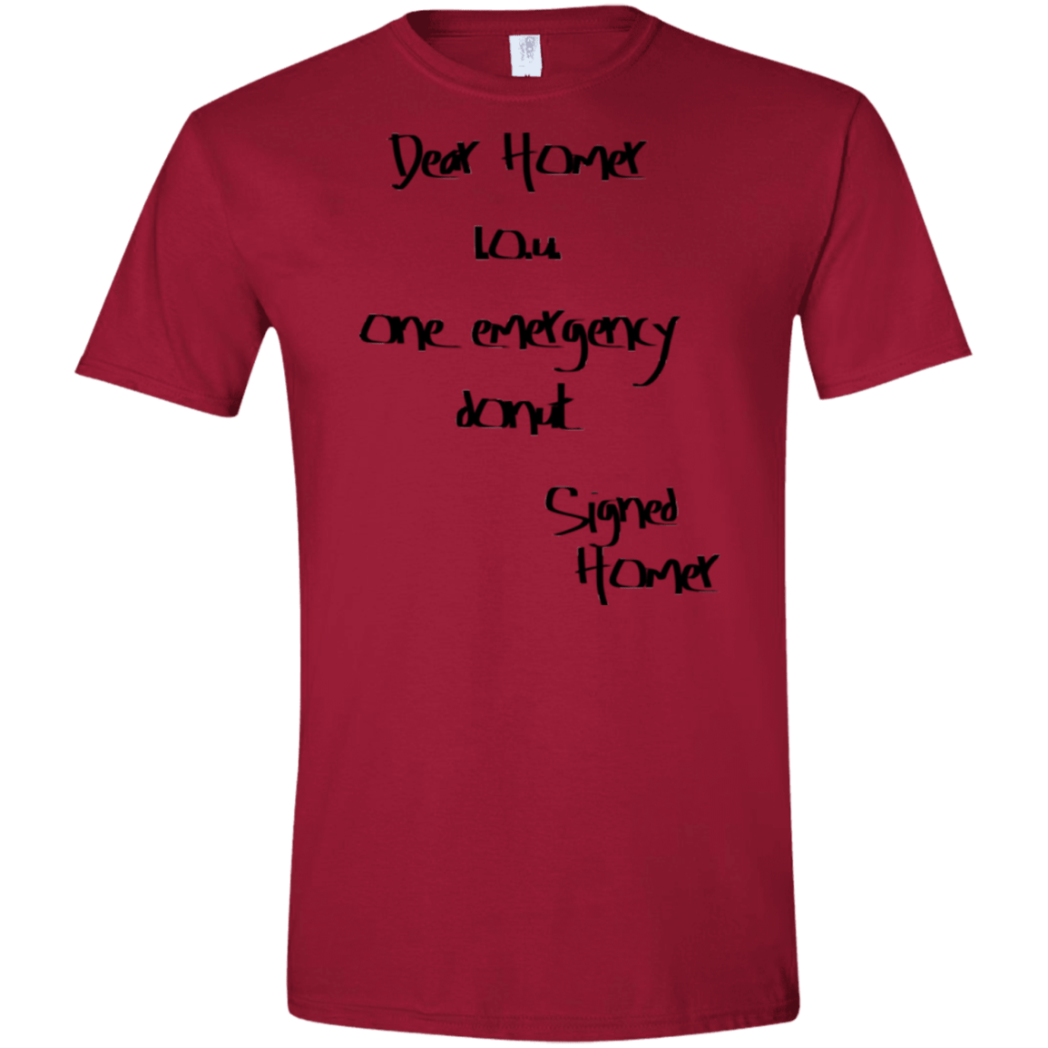 T-Shirts Cardinal Red / S Emergency Donut Men's Semi-Fitted Softstyle