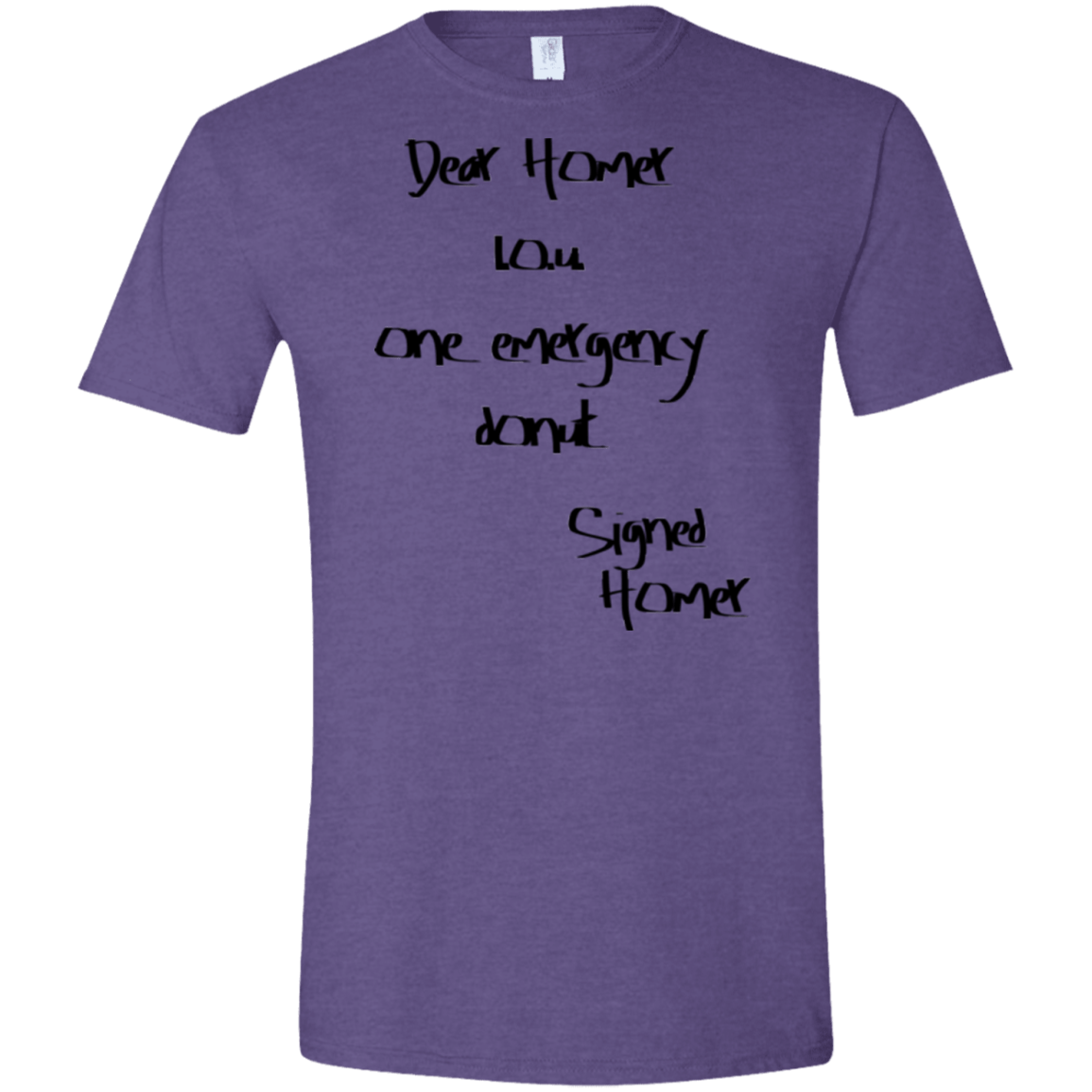 T-Shirts Heather Purple / S Emergency Donut Men's Semi-Fitted Softstyle