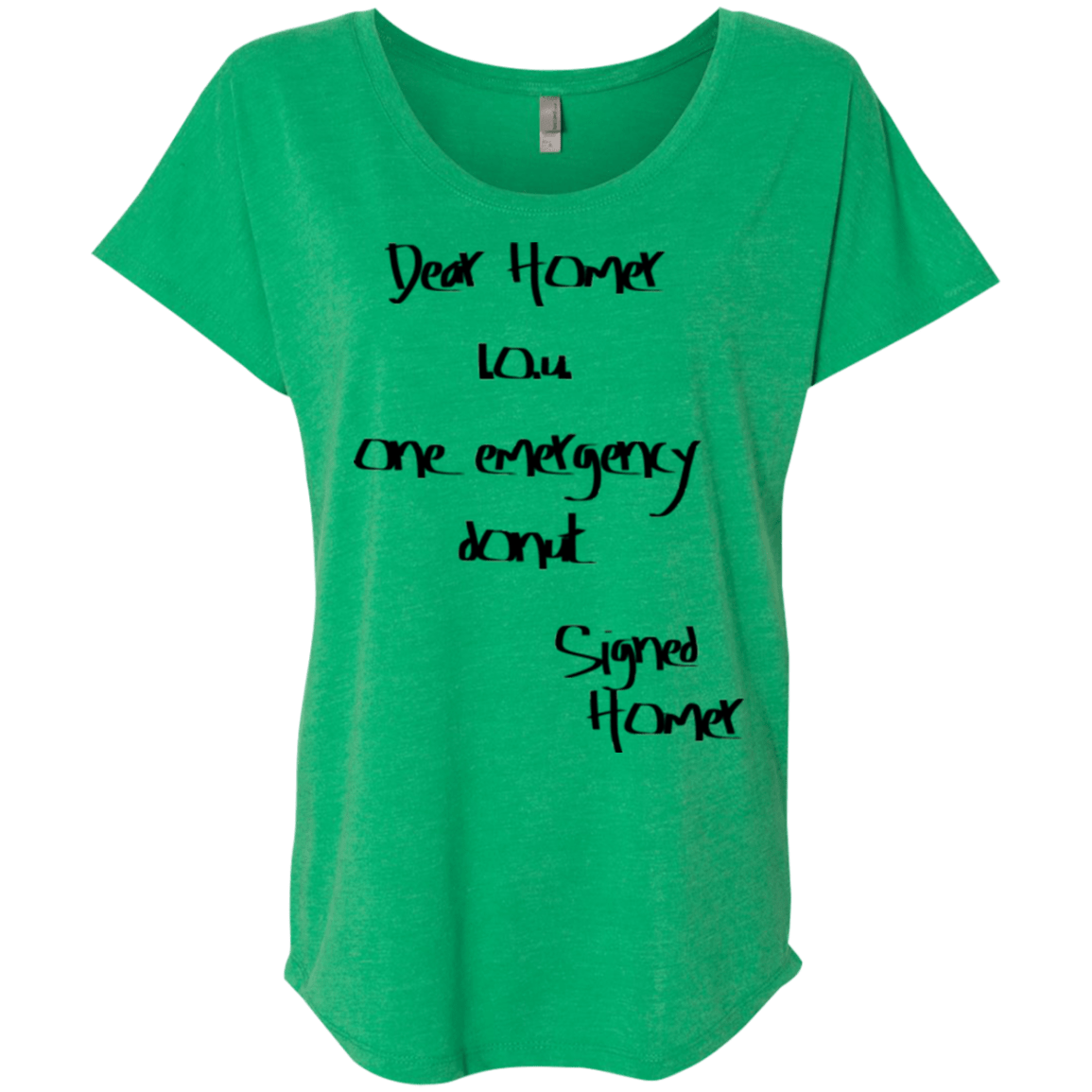 T-Shirts Envy / X-Small Emergency Donut Triblend Dolman Sleeve