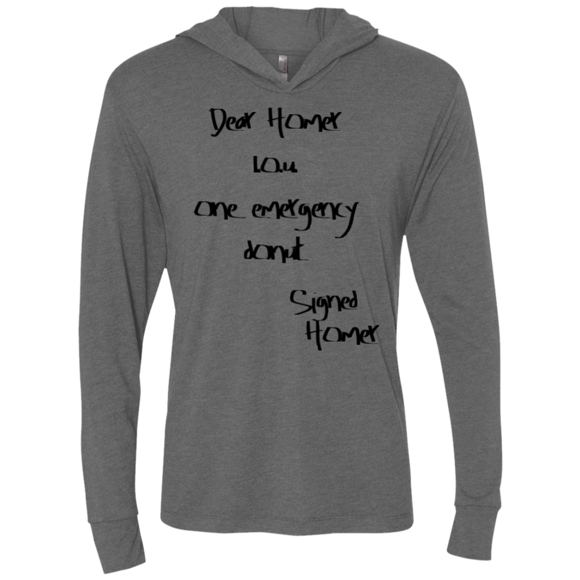 T-Shirts Premium Heather / X-Small Emergency Donut Triblend Long Sleeve Hoodie Tee