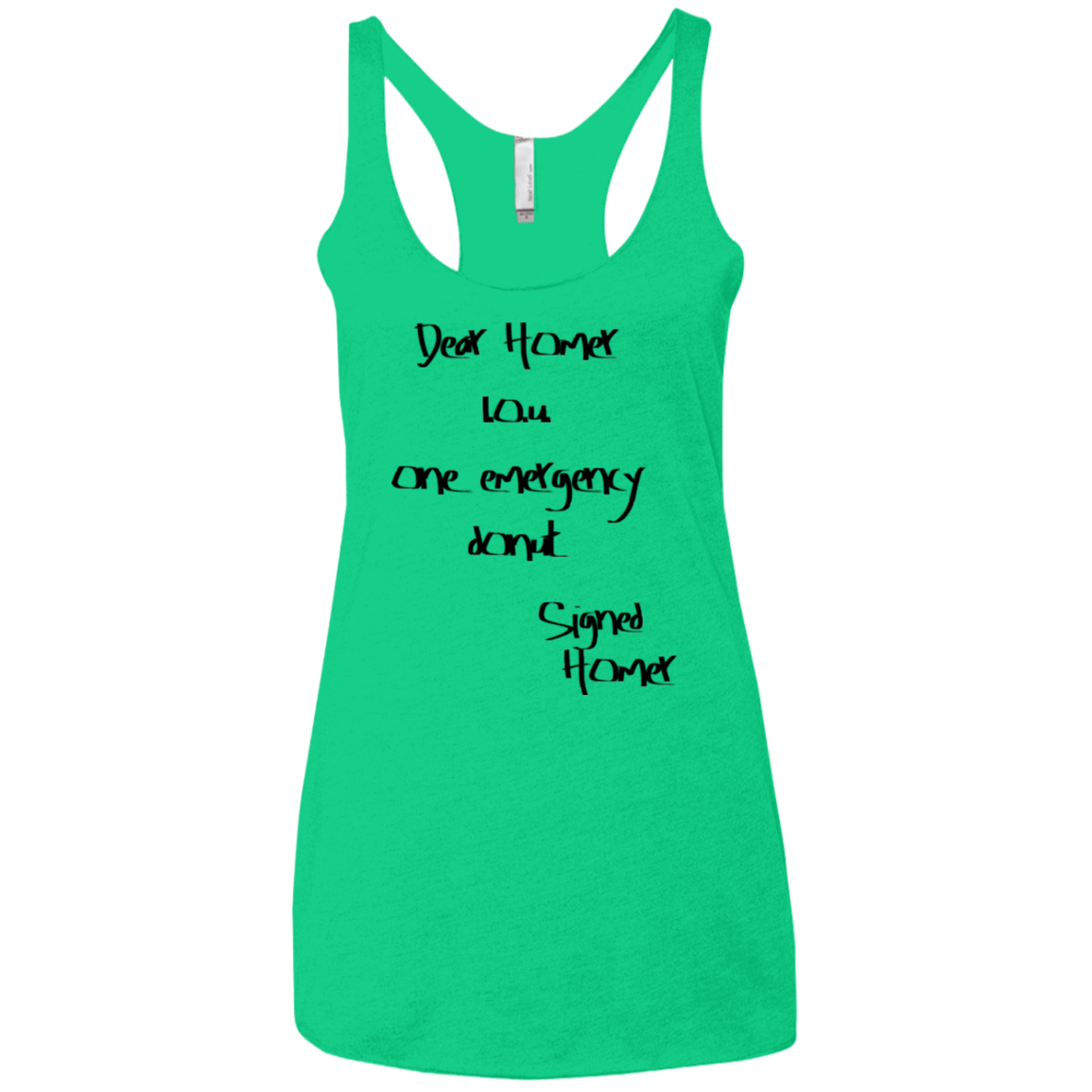 T-Shirts Envy / X-Small Emergency Donut Women's Triblend Racerback Tank