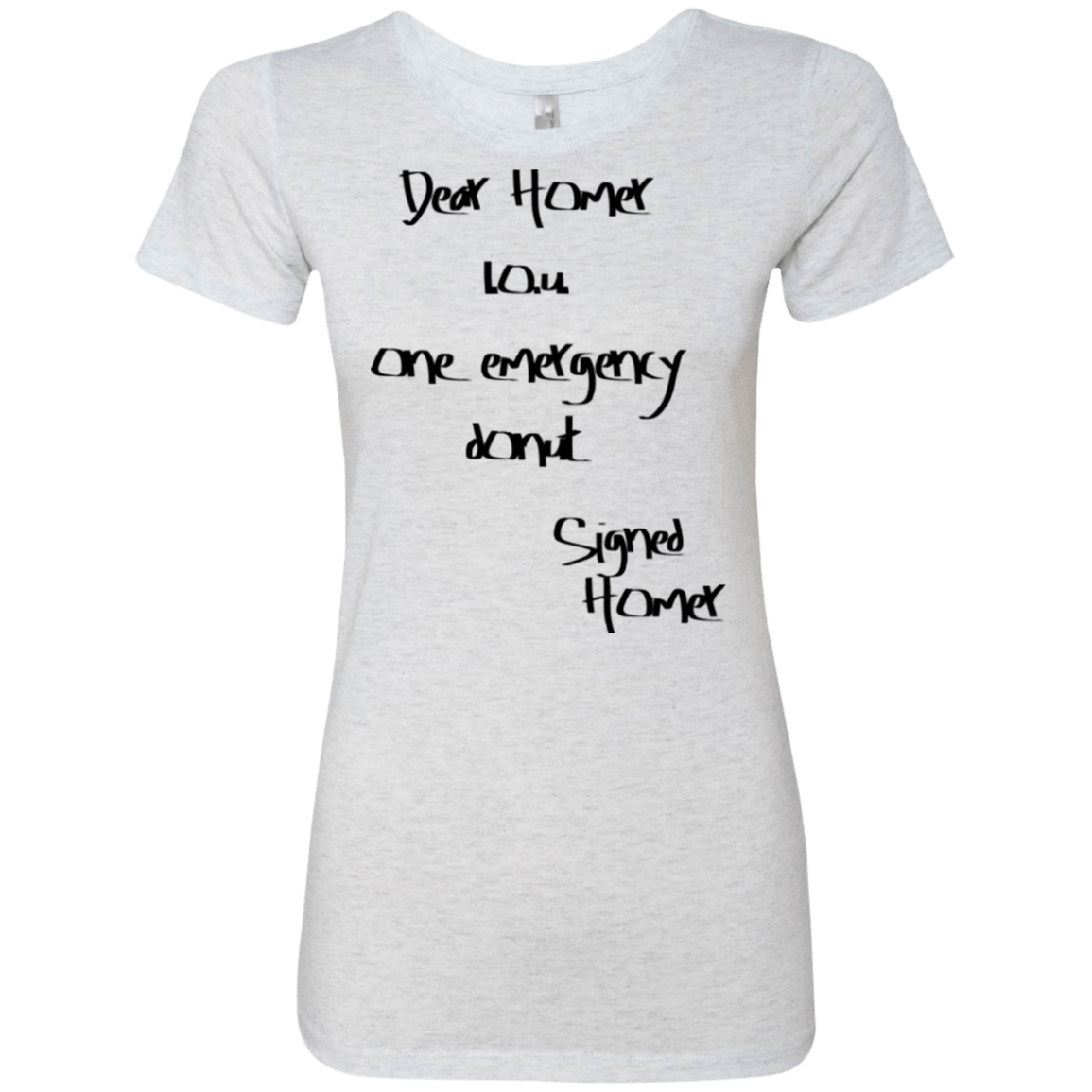 T-Shirts Heather White / S Emergency Donut Women's Triblend T-Shirt