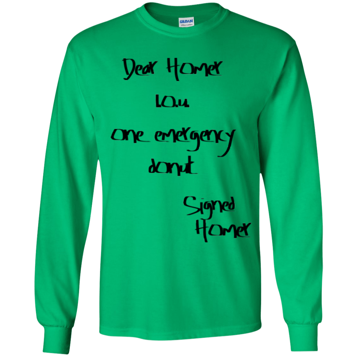 T-Shirts Irish Green / YS Emergency Donut Youth Long Sleeve T-Shirt