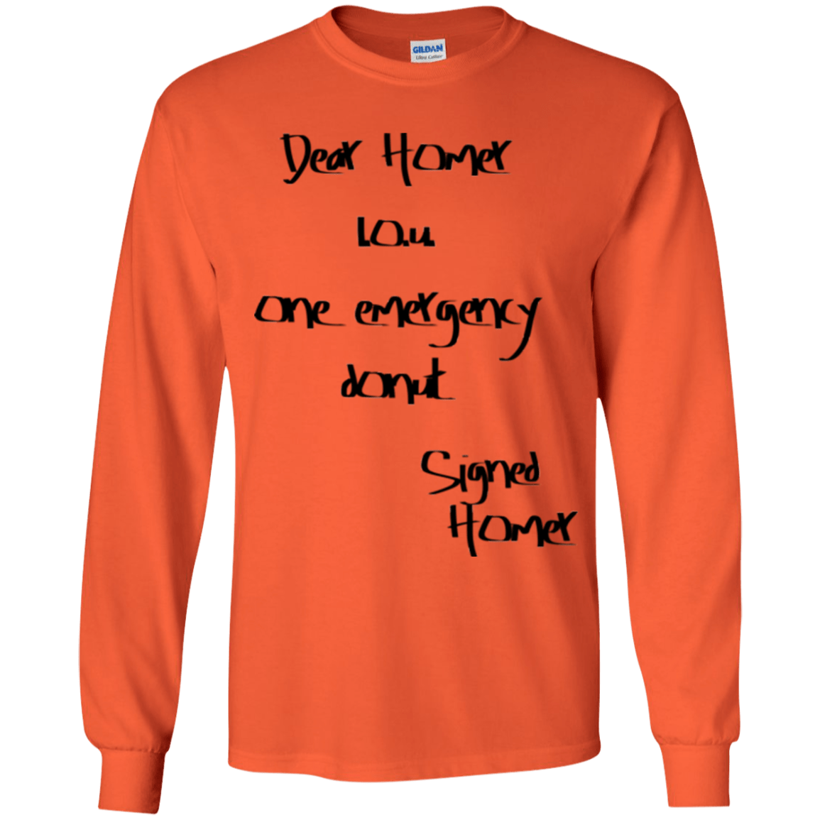 T-Shirts Orange / YS Emergency Donut Youth Long Sleeve T-Shirt