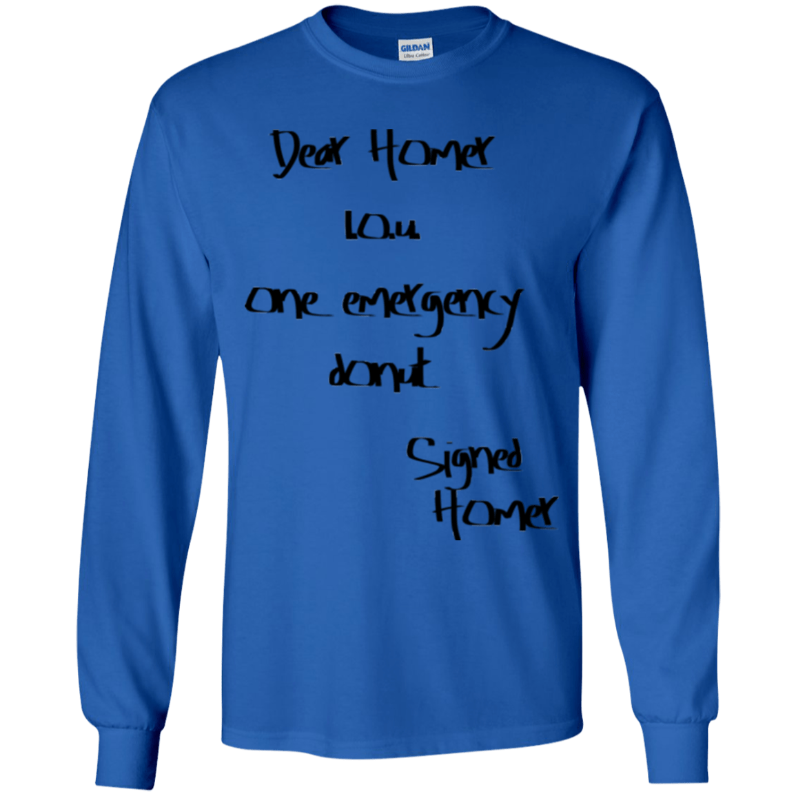 T-Shirts Royal / YS Emergency Donut Youth Long Sleeve T-Shirt