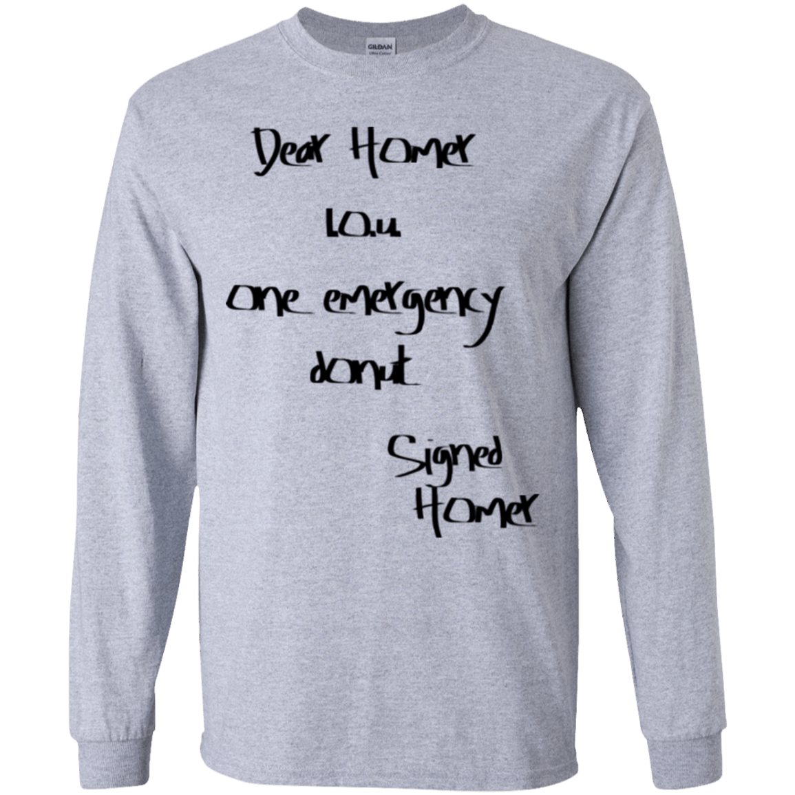 T-Shirts Sport Grey / YS Emergency Donut Youth Long Sleeve T-Shirt