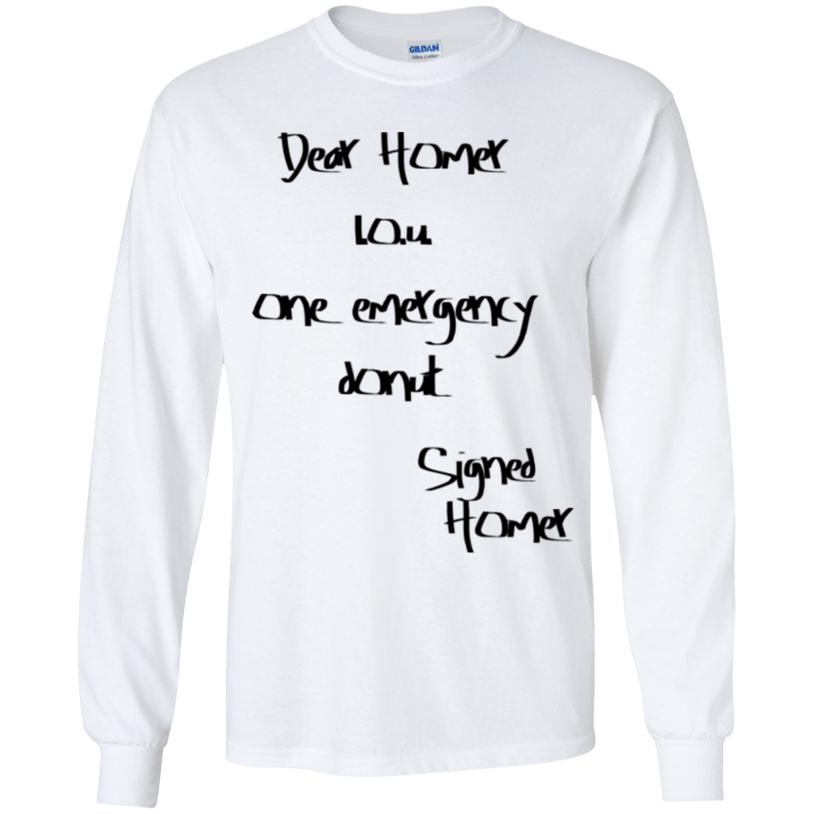 T-Shirts White / YS Emergency Donut Youth Long Sleeve T-Shirt