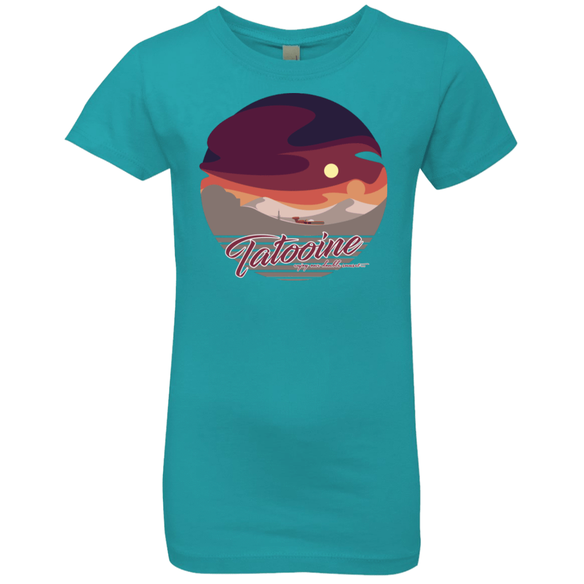 T-Shirts Tahiti Blue / YXS Enjoy Our Double Sunset Girls Premium T-Shirt