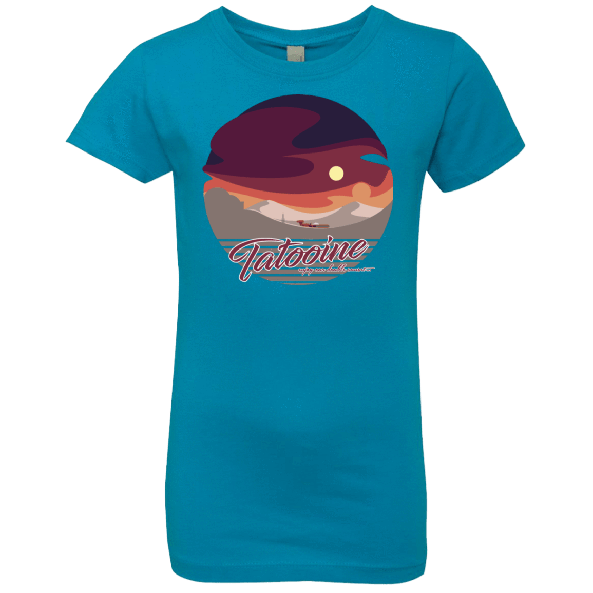 T-Shirts Turquoise / YXS Enjoy Our Double Sunset Girls Premium T-Shirt