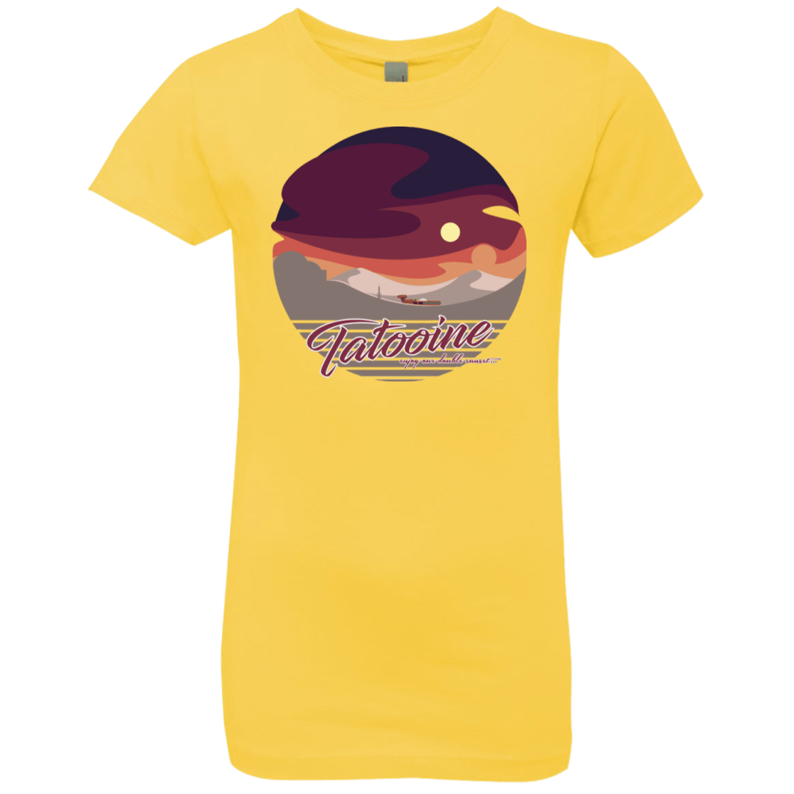 T-Shirts Vibrant Yellow / YXS Enjoy Our Double Sunset Girls Premium T-Shirt