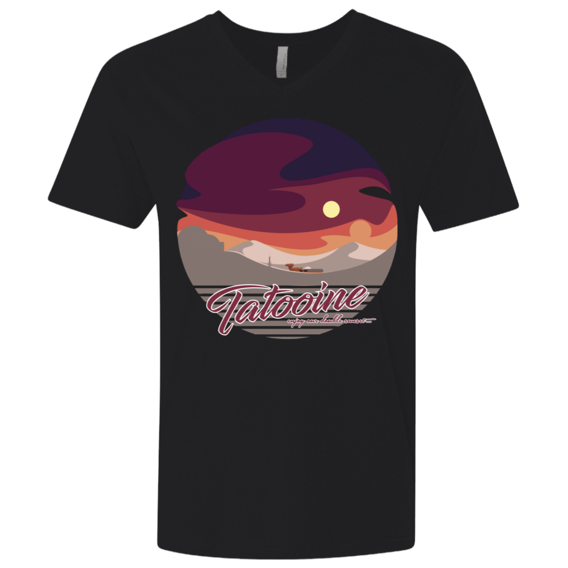 T-Shirts Black / X-Small Enjoy Our Double Sunset Men's Premium V-Neck