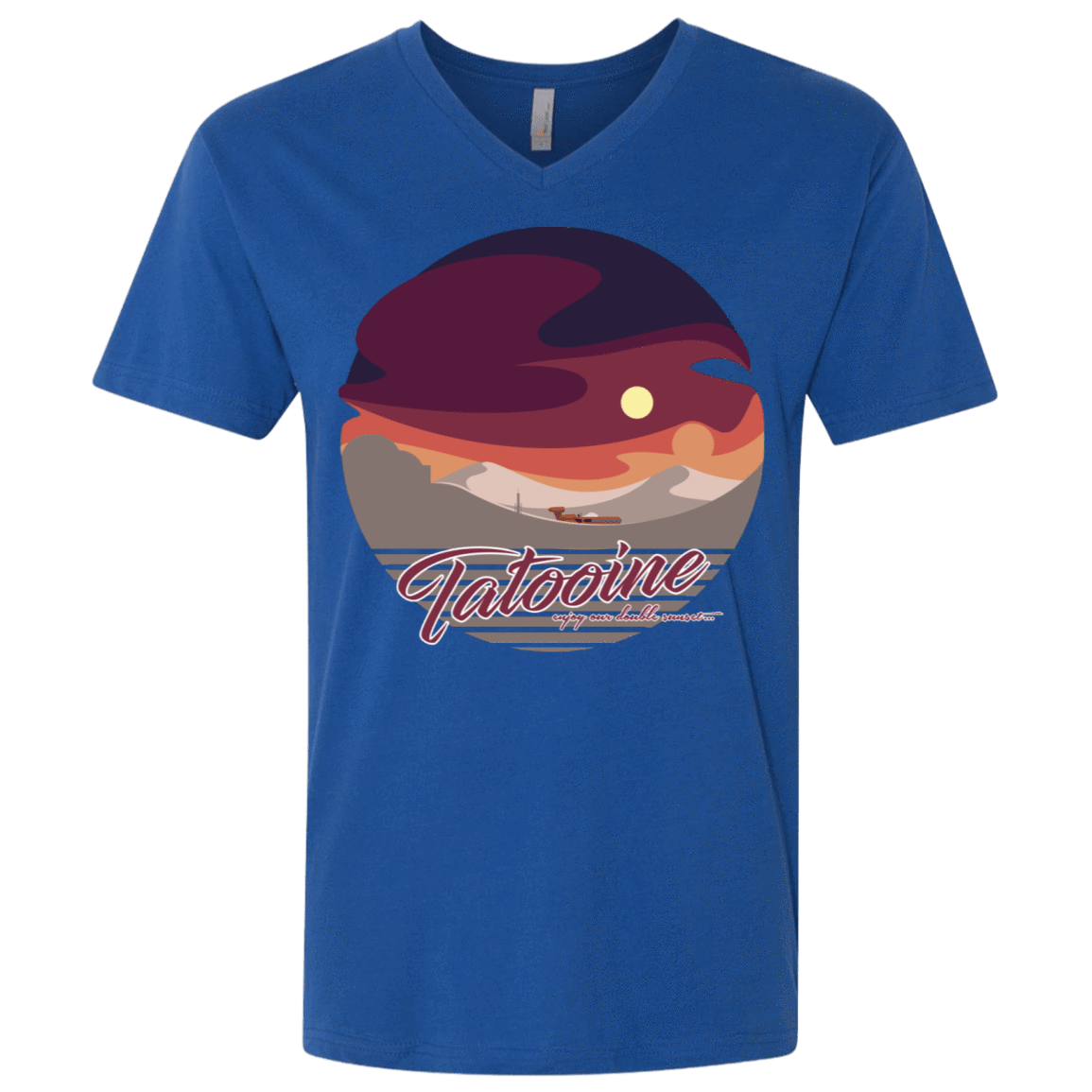 T-Shirts Royal / X-Small Enjoy Our Double Sunset Men's Premium V-Neck