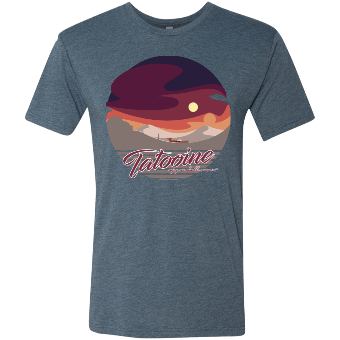 T-Shirts Indigo / S Enjoy Our Double Sunset Men's Triblend T-Shirt