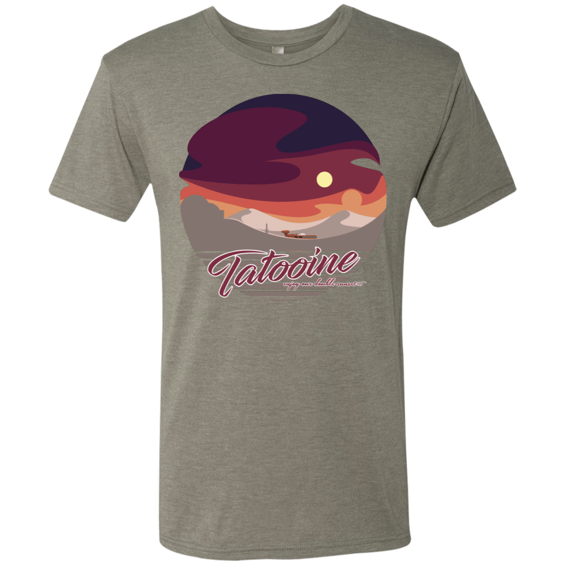 T-Shirts Venetian Grey / S Enjoy Our Double Sunset Men's Triblend T-Shirt