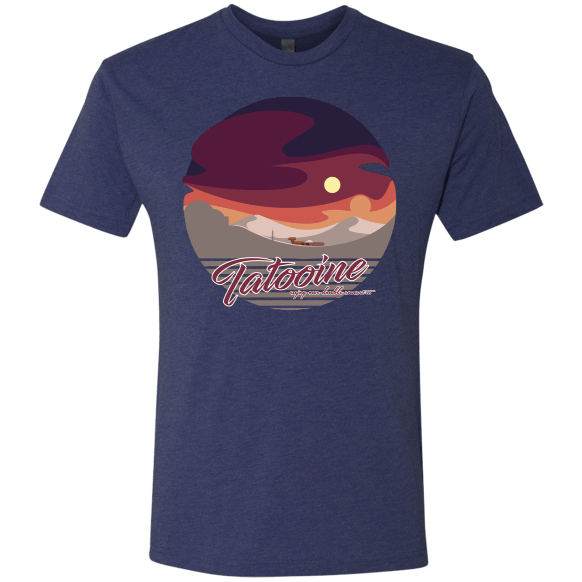T-Shirts Vintage Navy / S Enjoy Our Double Sunset Men's Triblend T-Shirt