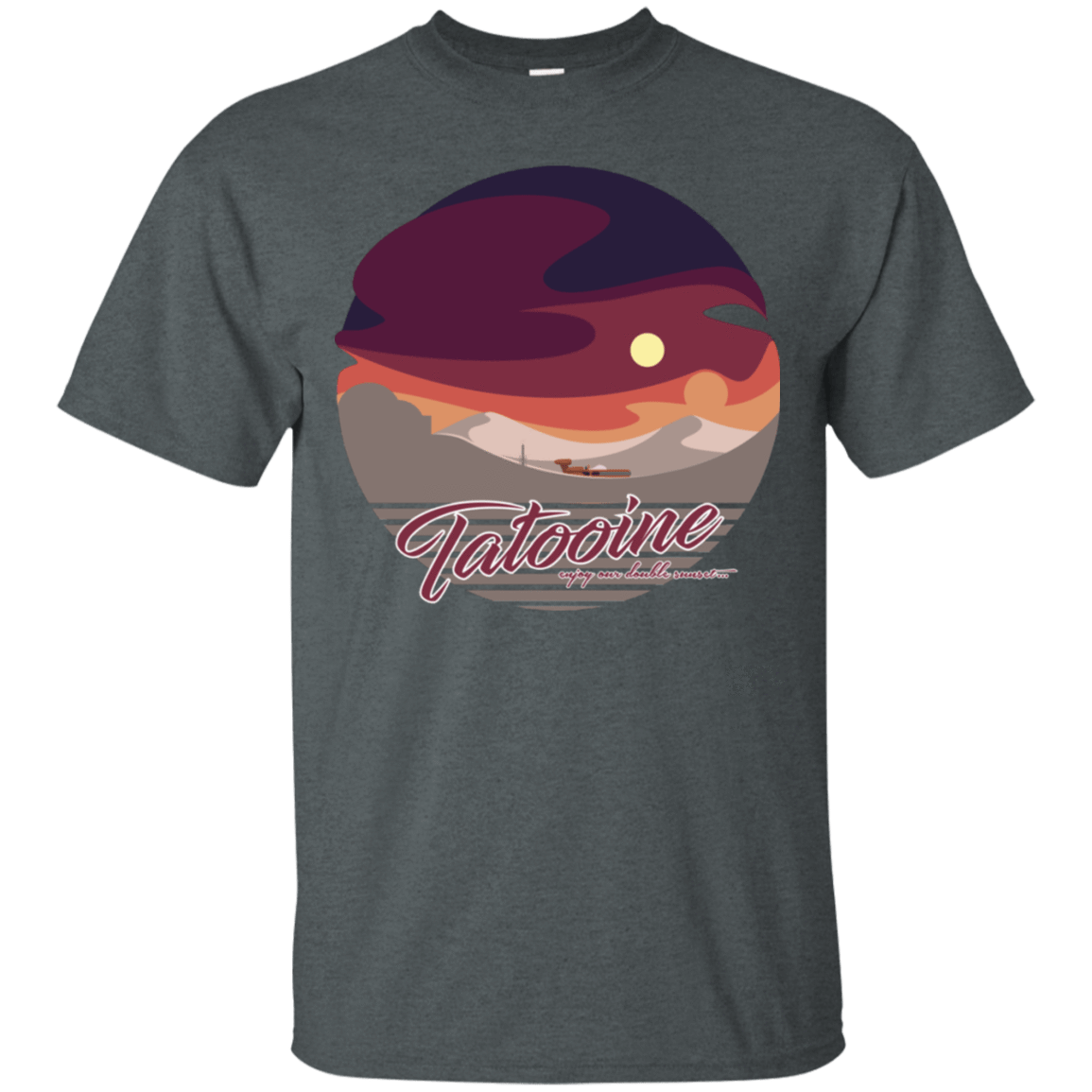 T-Shirts Dark Heather / S Enjoy Our Double Sunset T-Shirt