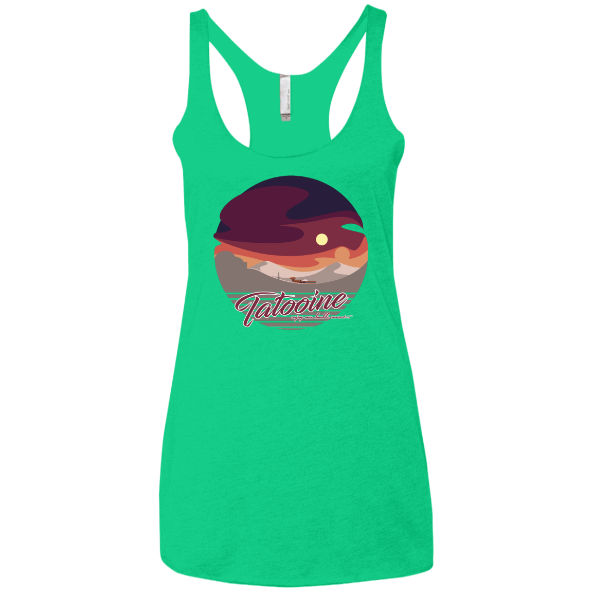 Enjoy Our Double Sunset Women's Triblend Racerback Tank
