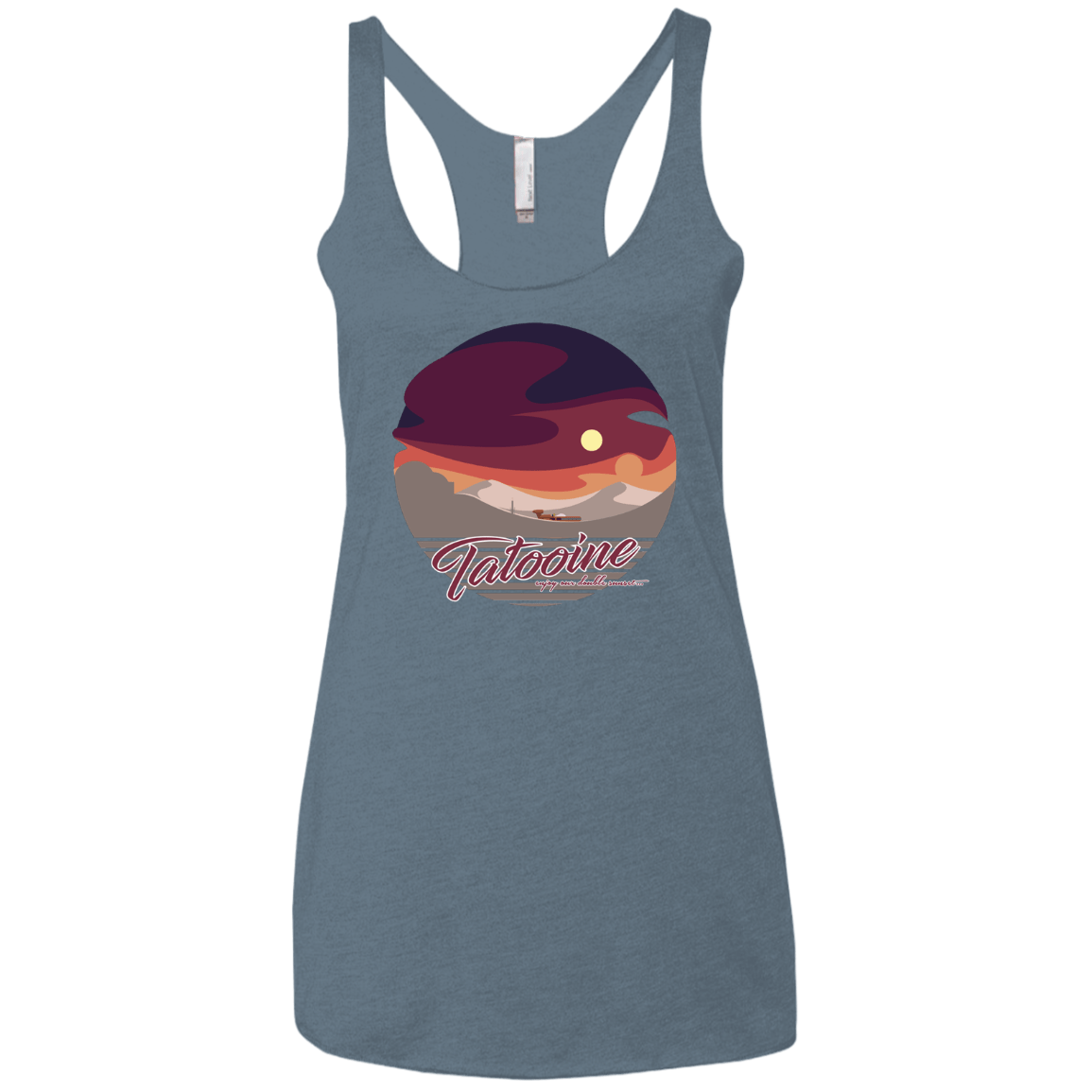 Enjoy Our Double Sunset Women's Triblend Racerback Tank