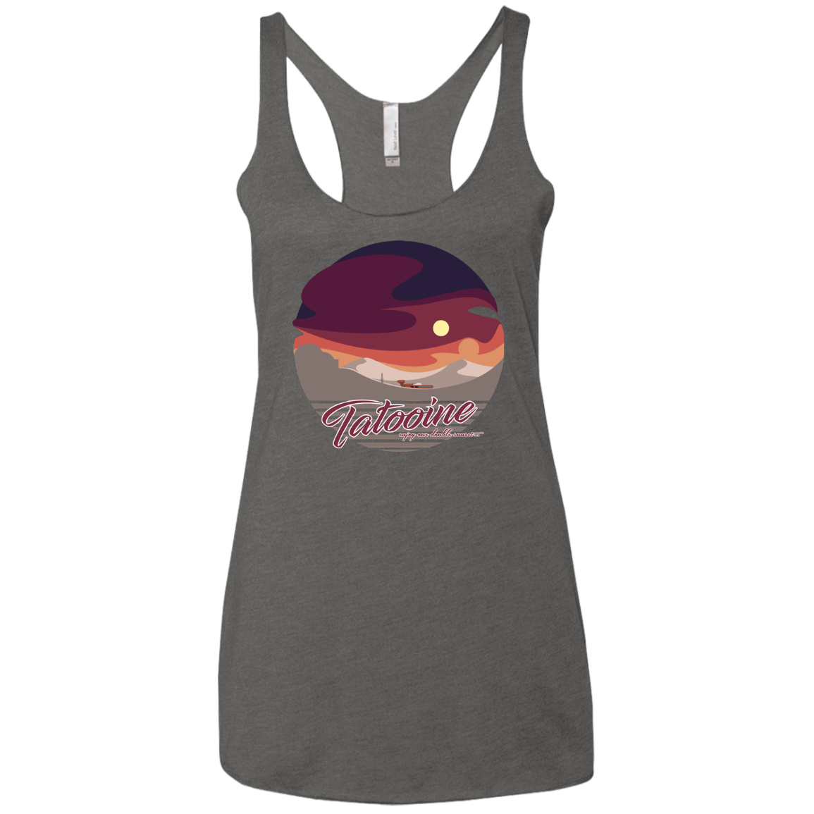 Enjoy Our Double Sunset Women's Triblend Racerback Tank