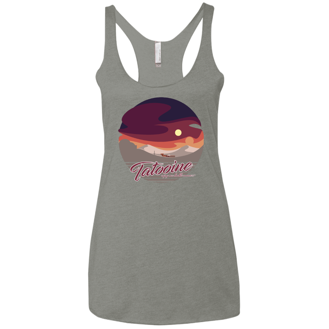 Enjoy Our Double Sunset Women's Triblend Racerback Tank