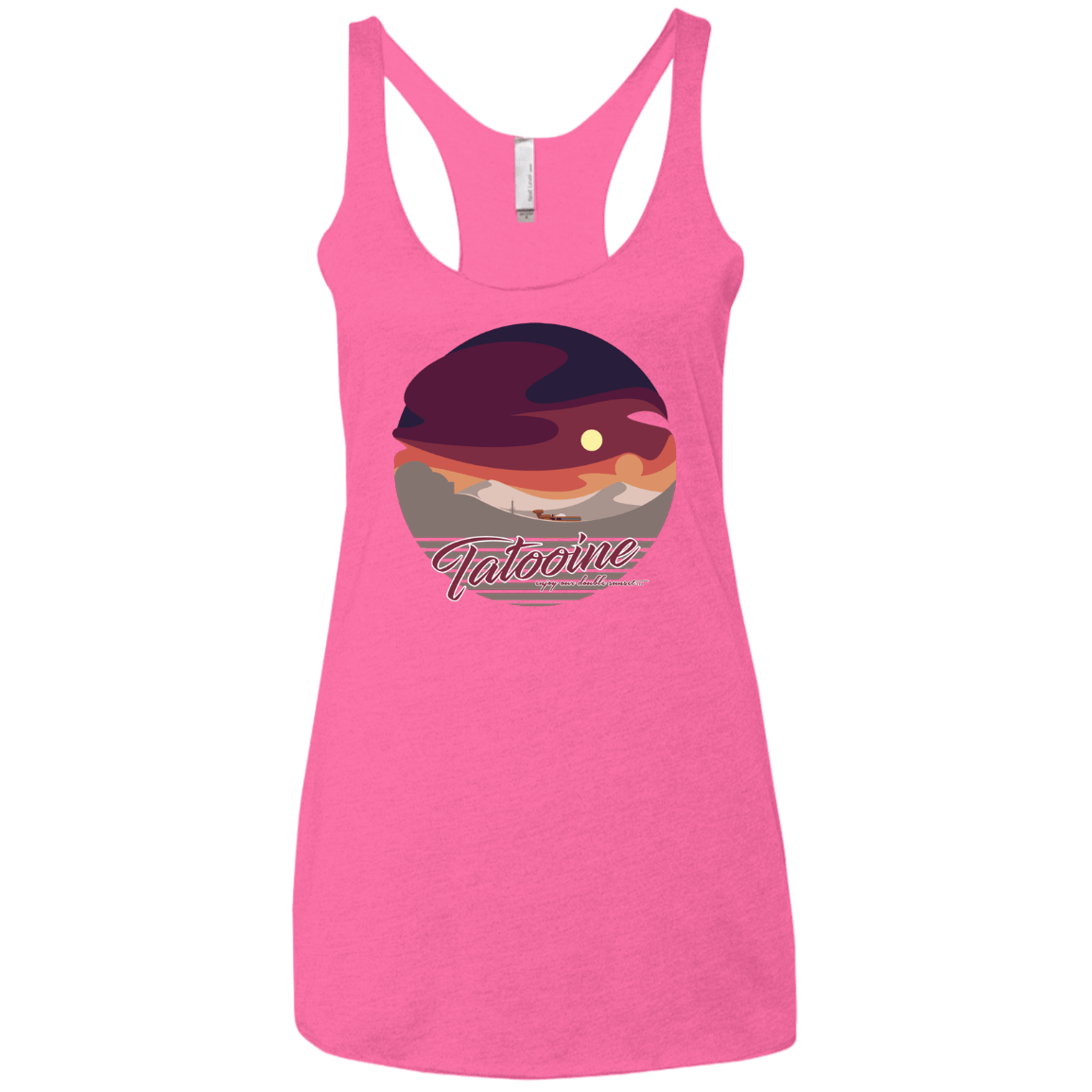 Enjoy Our Double Sunset Women's Triblend Racerback Tank