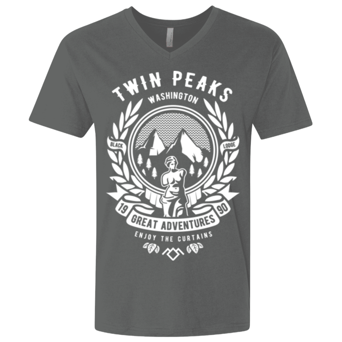 T-Shirts Heavy Metal / X-Small ENJOY THE CURTAINS Men's Premium V-Neck