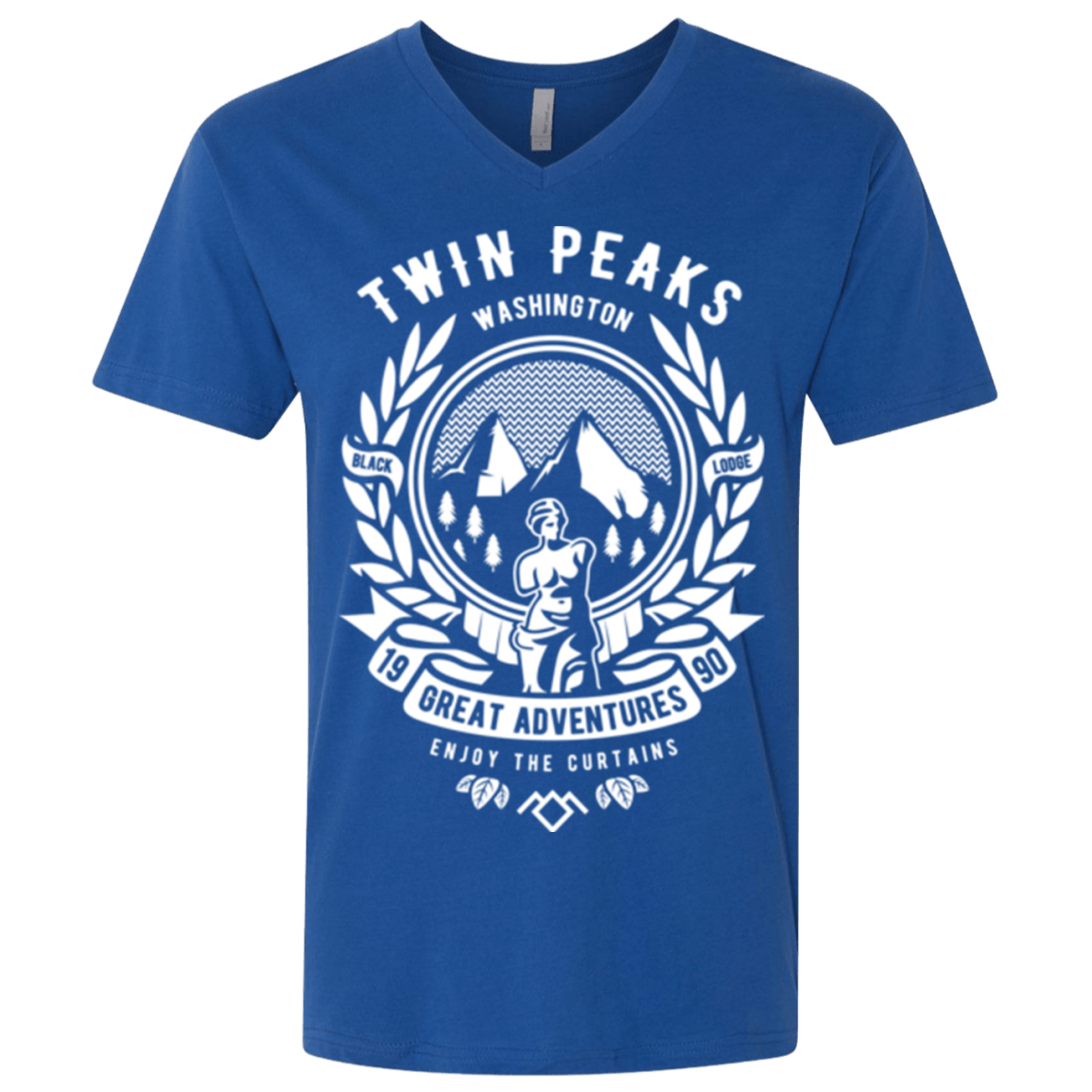 T-Shirts Royal / X-Small ENJOY THE CURTAINS Men's Premium V-Neck